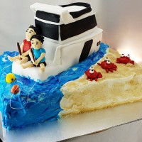 Boat - Yacht and Fishing Cake